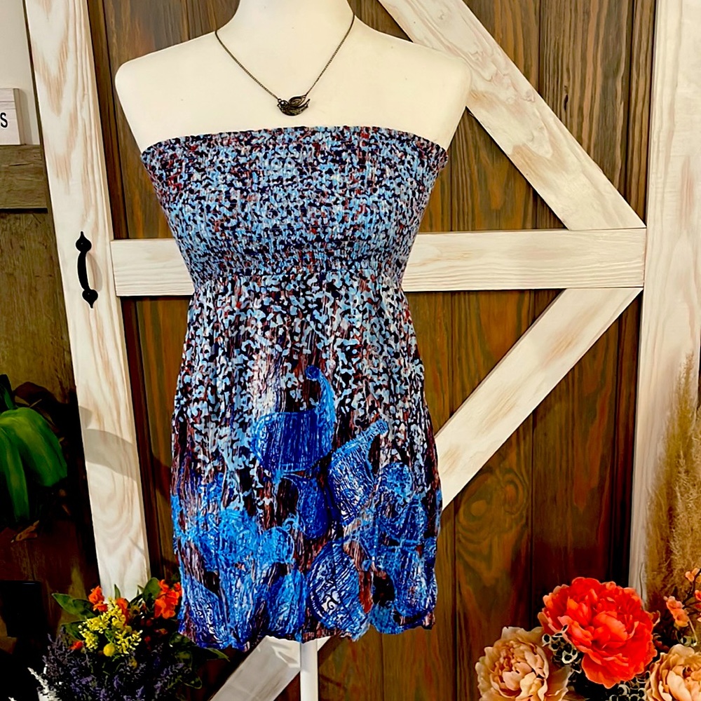 Fun Printed Strapless Top/Dress